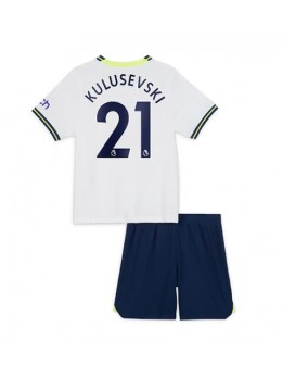 Tottenham Hotspur Dejan Kulusevski #21 Heimtrikotsatz für Kinder 2022-23 Kurzarm (+ Kurze Hosen)